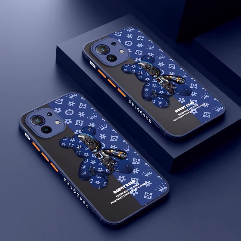 Ốp Điện Thoại Cứng In Hình Gấu Hoạt Hình Cho IPhone 13 Pro Max 12 11 XS XR X 8 7 6 Plus Mini SE 2020