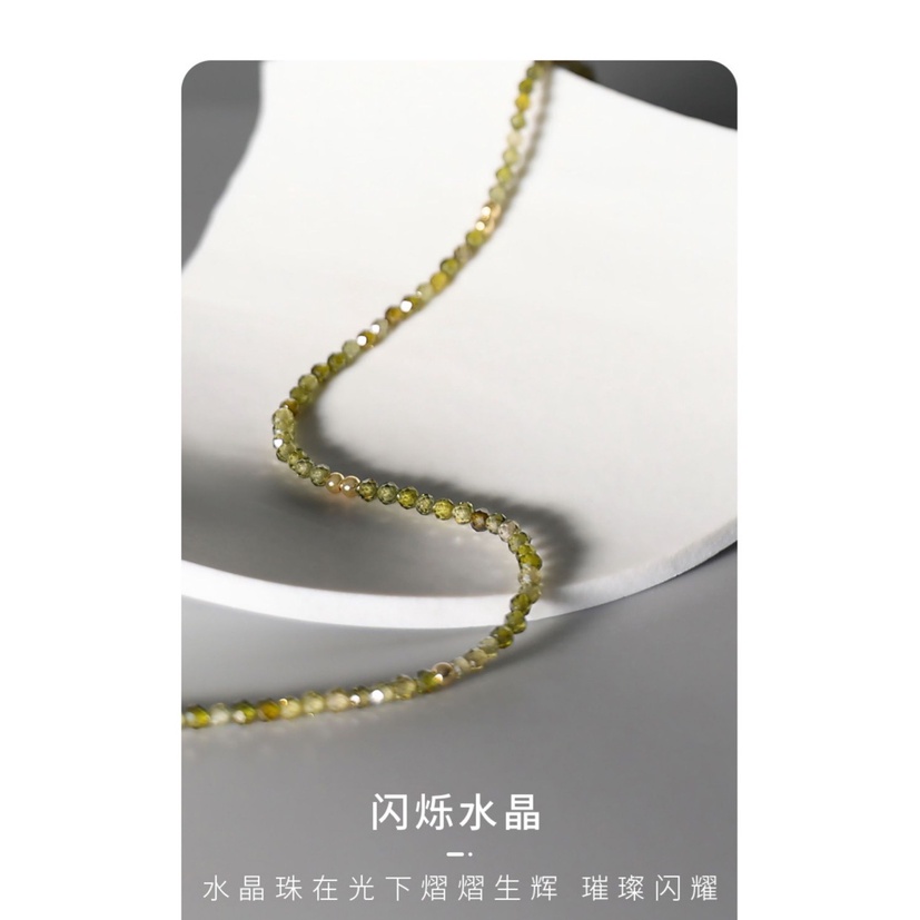 [Hàng Mới Về] Vòng Cổ Chuỗi Hạt Xanh Lá Phong Cách Cổ Điển Thời Trang Mùa Hè Cho Nữ