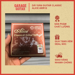 Dây đàn nylon loại tốt dành cho đàn guitar classic alice awr18 màu trắng- hàng chính hãng - garage guitar