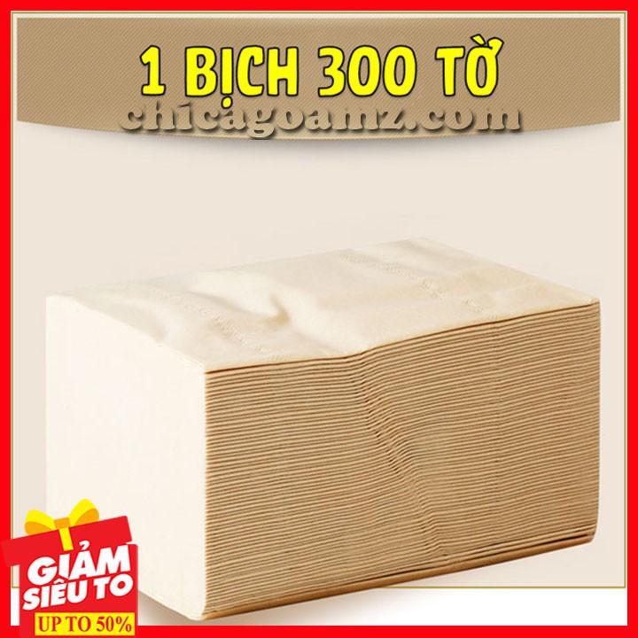 COMBO 5 GÓI GIẤY ĂN GẤU TRÚC SIÊU DAI (1 GÓI 300 TỜ)