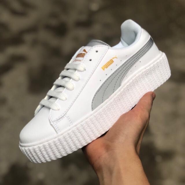 Giày thể thao Puma trắng kẻ xám hàng đẹp mẫu hot , miễn phí vận chuyển đơn hàng 150k ..