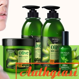 Bộ 4 chai Combo dầu Gội-Xả-Ủ-Dưỡng BIOAQUA Olive Charming Hair 400+400+500+50g