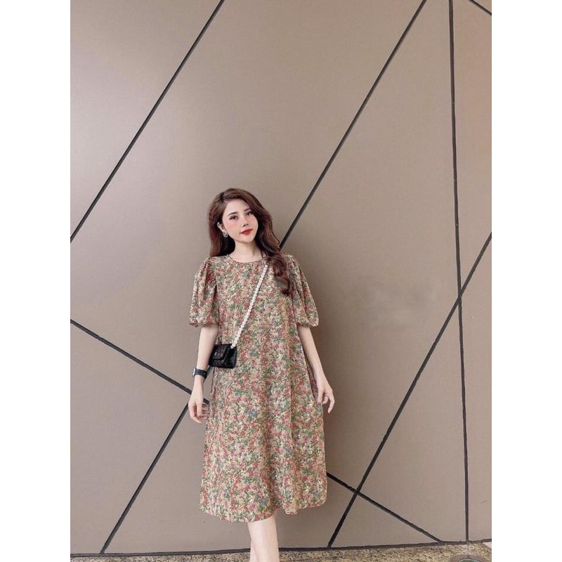 [Mã FATHANG5 giảm 10K đơn 50K] Váy hoa nhí suông tay phồng | BigBuy360 - bigbuy360.vn