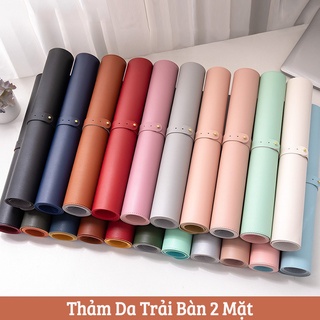 DeskPad da - Thảm trải bàn làm việc bằng da 2 mặt đa năng size 120x60cm nhiều màu