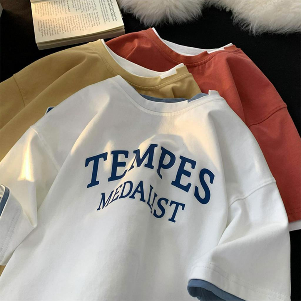 Áo phông Form rộng TEMPES phối layer - MayLinh Shop - Áo thun tay lỡ chất vải cotton