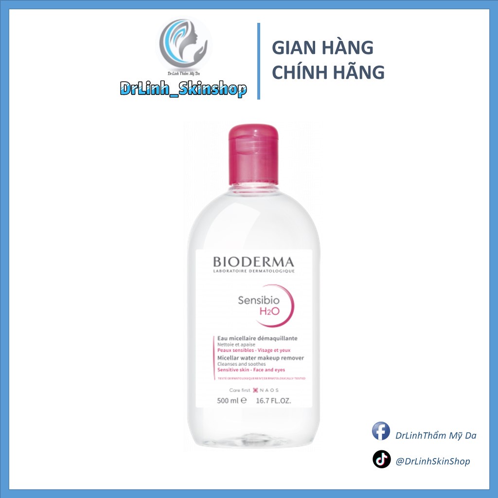 Nước tẩy trang Bioderma Sensibio H2O cho da khô nhạy cảm TT02