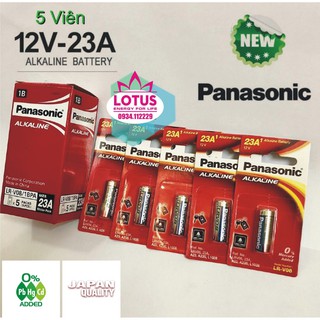 Pin a23 23a alkaline panasonic 12v lr-v08 hộp 5 viên