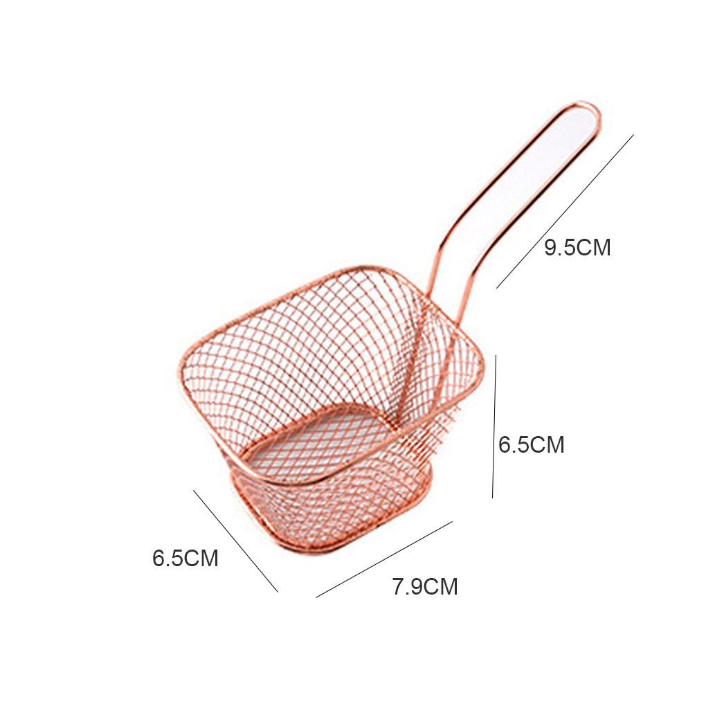 Rổ Chiên Khoai Tây Hình Vuông Bằng Dây Lưới