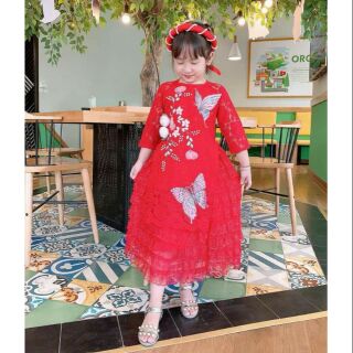 Áo dài cách tân mẫu mới cho bé gái 10-20-22kg