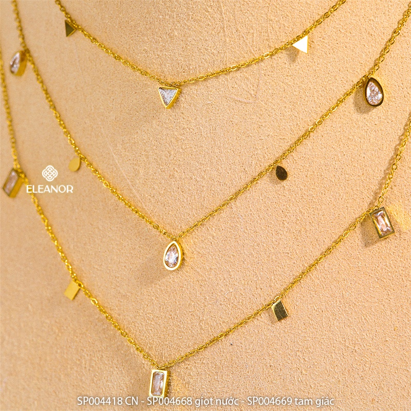 Dây chuyền nữ Eleanor Accessories đính đá sợi mảnh phụ kiện trang sức thanh lịch sang trọng