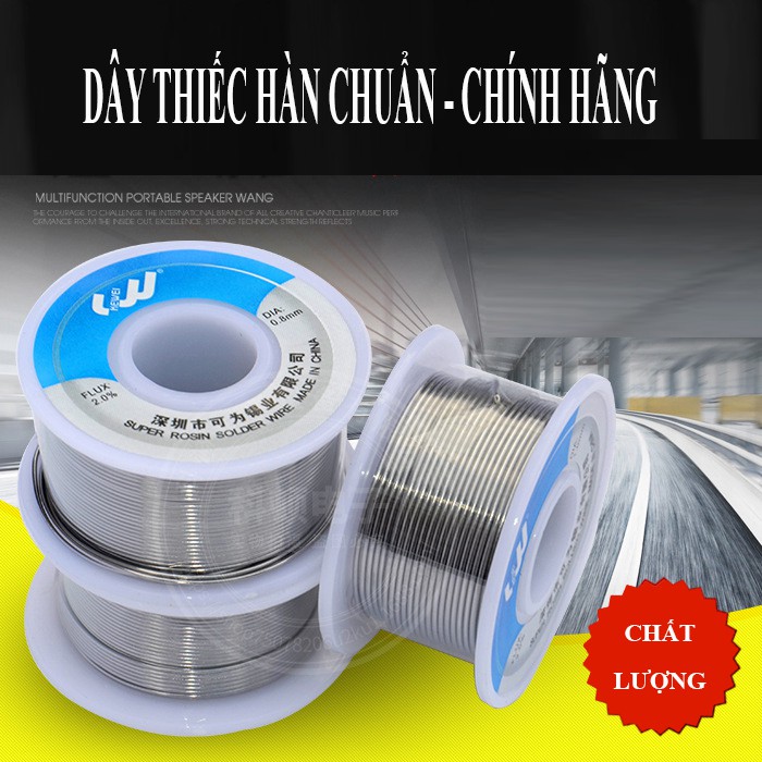 Cuộn dây thiếc hàn tinh khiết 60gram - 0,8mm , dây hàn lõi Rosin - Hàng chuẩn