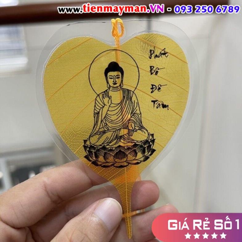 SẴN HÀNG Lá Bồ Đề Tâm Phật, May mắn bình an, treo hoặc ốp điện thoại Hàng Thủ Công Chuẩn Đẹp