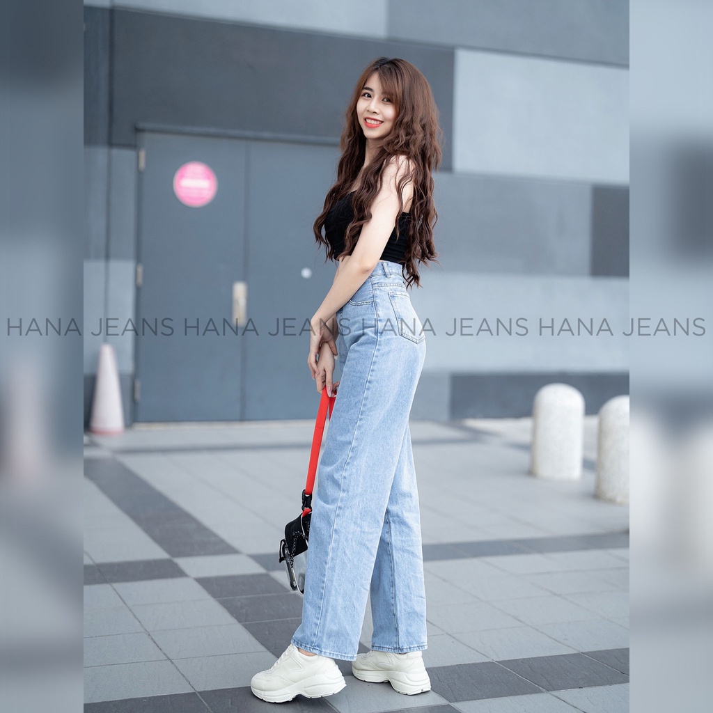 Quần Jean Ống Rộng Nữ Lưng Cao Phom Dài Kiểu ULZZANG HÌNH TỰ CHỤP | BigBuy360 - bigbuy360.vn