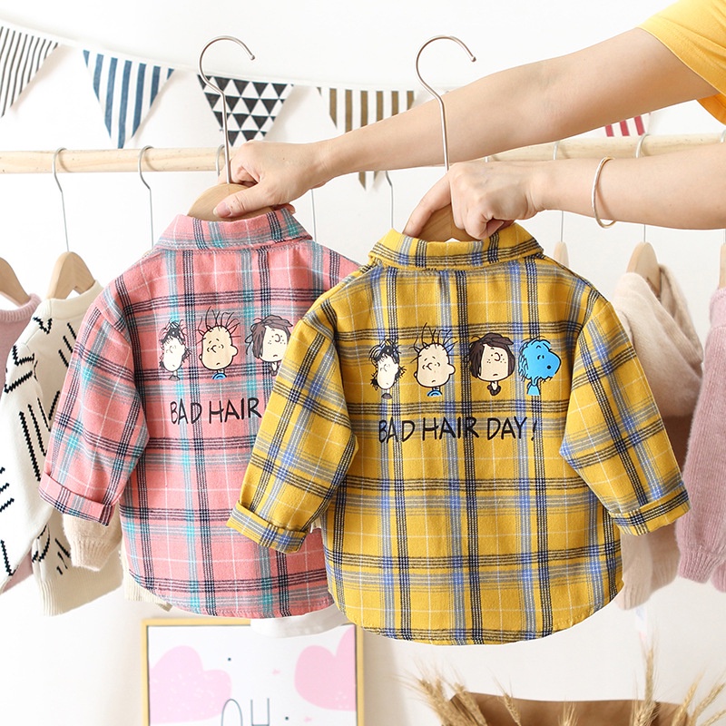 Áo sơ mi tay dài kẻ sọc cho bé trai từ 0-5 tuổi