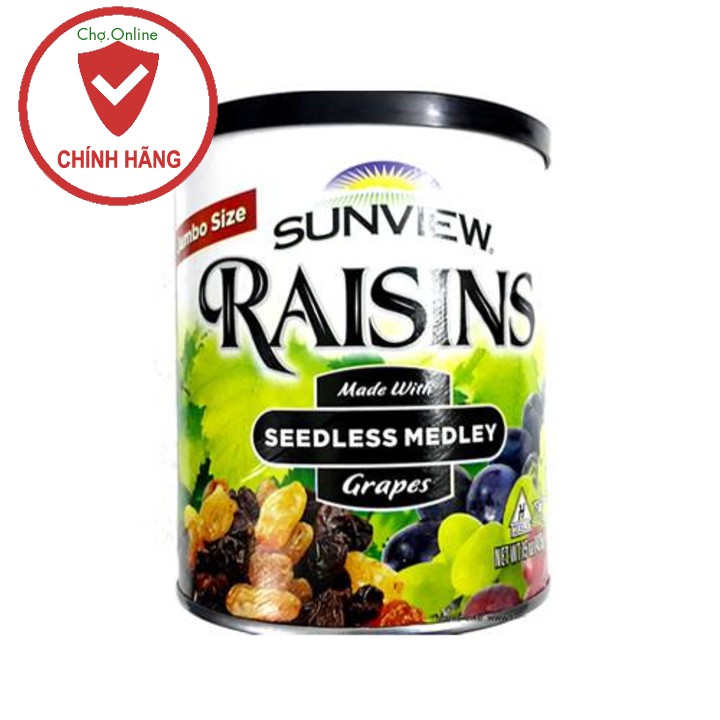 Chính hãng - Nho Khô Mỹ Sunview Raisins 425g (loại 1) date 2019 giá sỉ