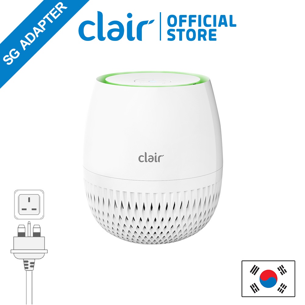[CLAIR] Hs Air Purifier with HEPA Filter, UV Sterilizer for Home Allergy in Bedroom, Room, Office, Odor with Activated Carbon, Washable Pre-filter, Auto mode, Air Quality Indicator
