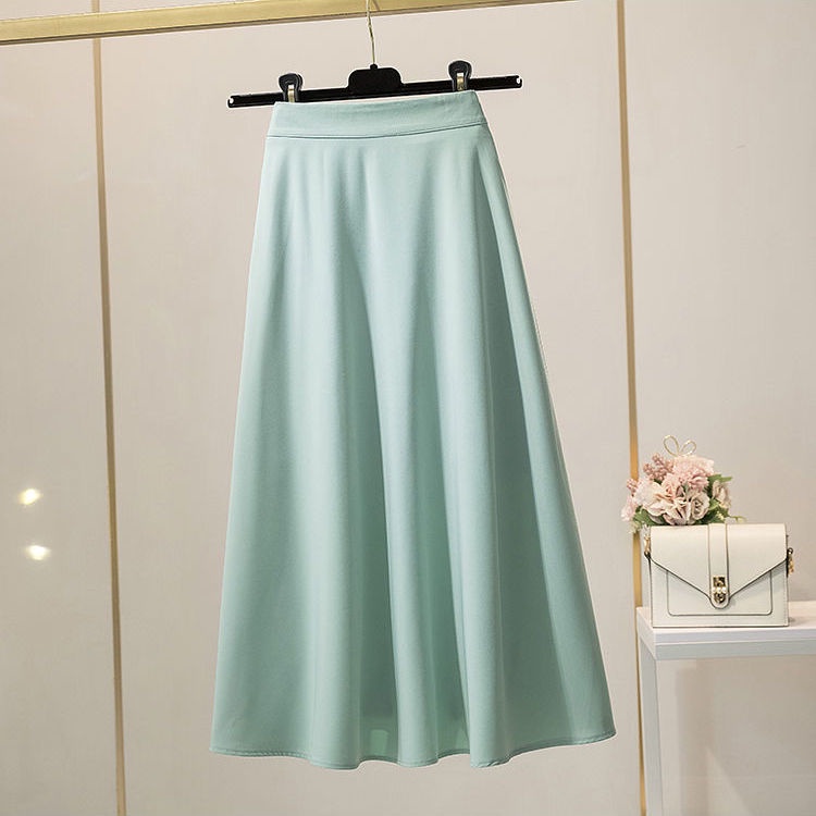Chân váy COZOK chiffon lưng cao màu trơn thời trang