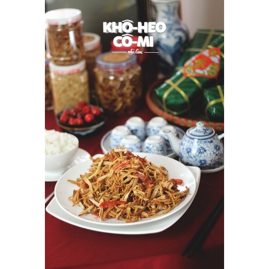  KHÔ HEO CÔ MI sợi to, cay (hũ 250gr)