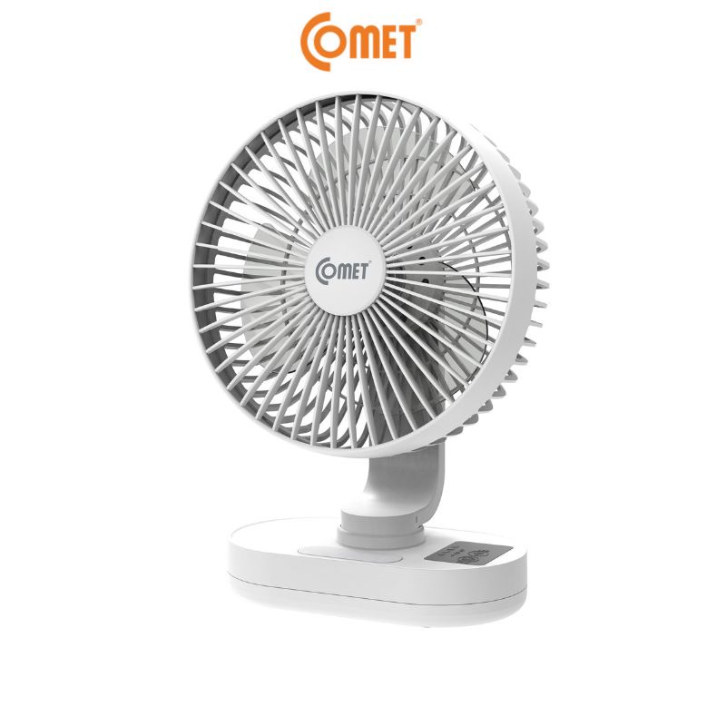 Quạt Sạc Đa Năng Để Bàn COMET CRF1406 Công Suất 6W 3 Cấp Độ Gió, Đèn LED, Pin Lithium Dung Lượng Cao Tích Điện Cao