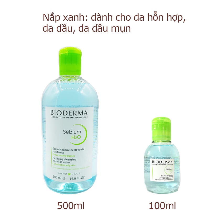 Nước tẩy trang Bioderma Micellar H20 bản mới nhất 500ml