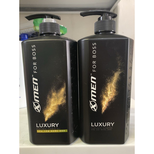 Combo Dầu gội X-Men For Boss Gold Luxury nước hoa nước hoa 650g và sữa tắm 650g