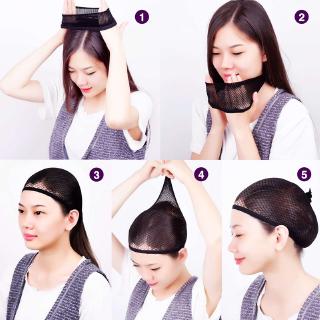 Mũ lưới trùm tóc giả màu đen