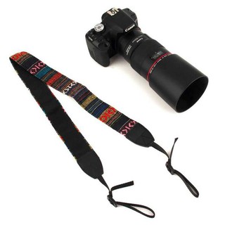Dây Đeo Máy Ảnh Màu Đen Phong Cách Vintage