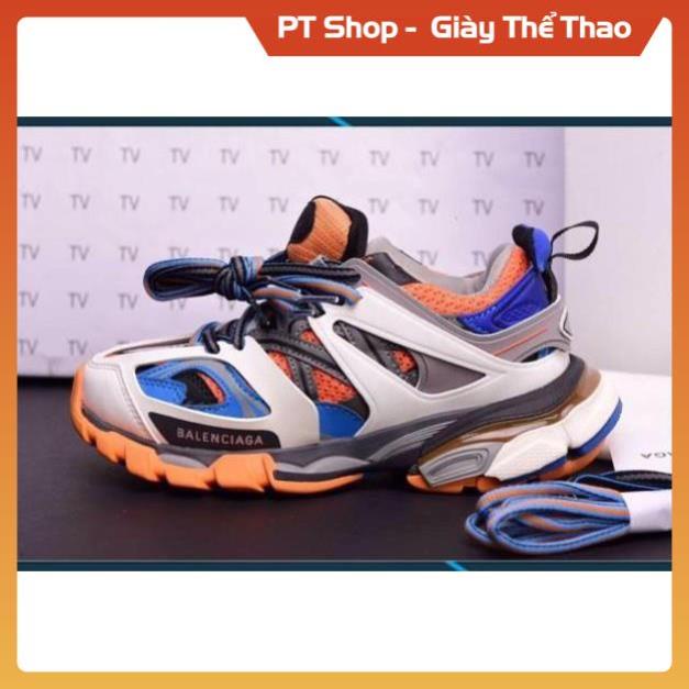 [FreeShip+ Hàng Cao Cấp] Giày thể thao Balen track 3.0 xanh cam, Giày nam nữ Full phụ kiện Sneaker