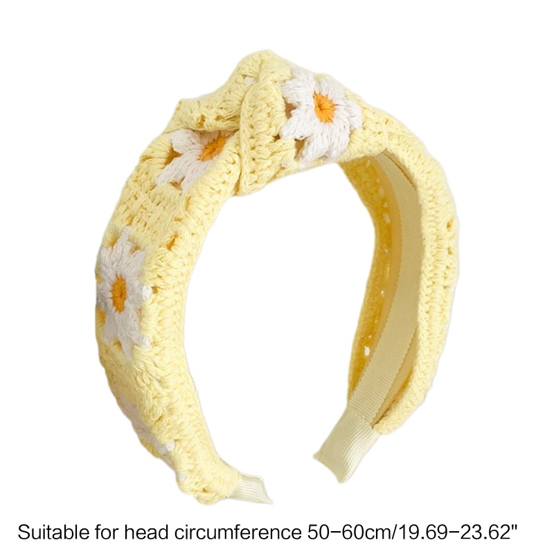 Băng Đô Cài Tóc Đan Móc Đính Hoa Trang Trí Mùa Xuân Thanh Lịch Cho Nữ