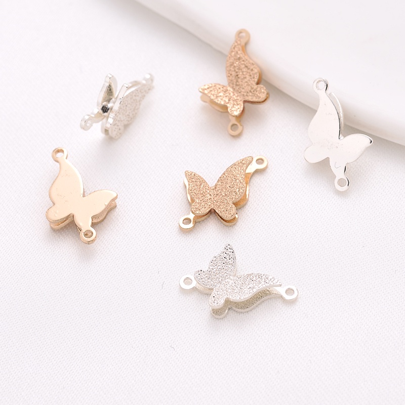 Mặt Dây Chuyền Thủ Công Ba Chiều Bằng Đồng Mạ Vàng 14K Hình Bướm Ba Chiều diy