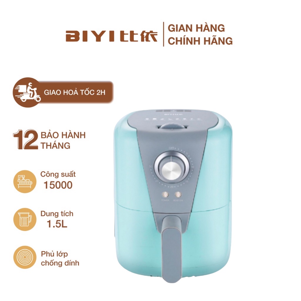 Nồi chiên ko dầu BIYI AF-89 1000W - Có phủ lớp chống dính - Bảo hành 12 tháng