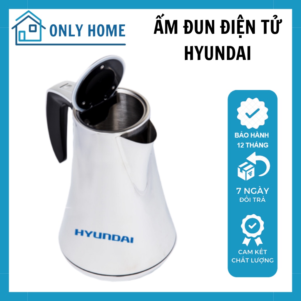 Ấm Siêu Tốc, Ấm Đun Nước Điện Tử HYUNDAI 1.7L HDE 5001S - Đun Nóng Nhanh, Chịu Nhiệt Tốt, Độ Bền Cao, Bảo Hành 12 Tháng