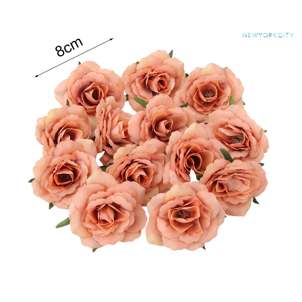 Bộ 10 Bông Hoa Hồng Nhân Tạo Kiểu Đầu Lâu Đa Năng