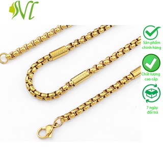 Dây chuyền nam titan ống trúc mạ vàng người đẹp vì lụa không đen dị ứng sài nước tốt