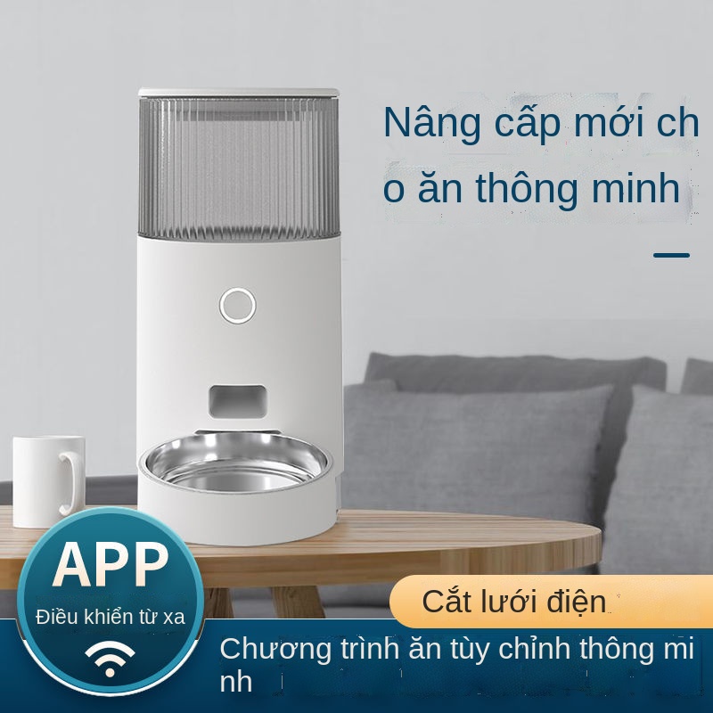 ✟∈❡Máy nạp thức ăn tự động thông minh cho mèo Định giờ và định lượng thức ăn cho chó Thức ăn cho mèo Máy cho chó ăn thức