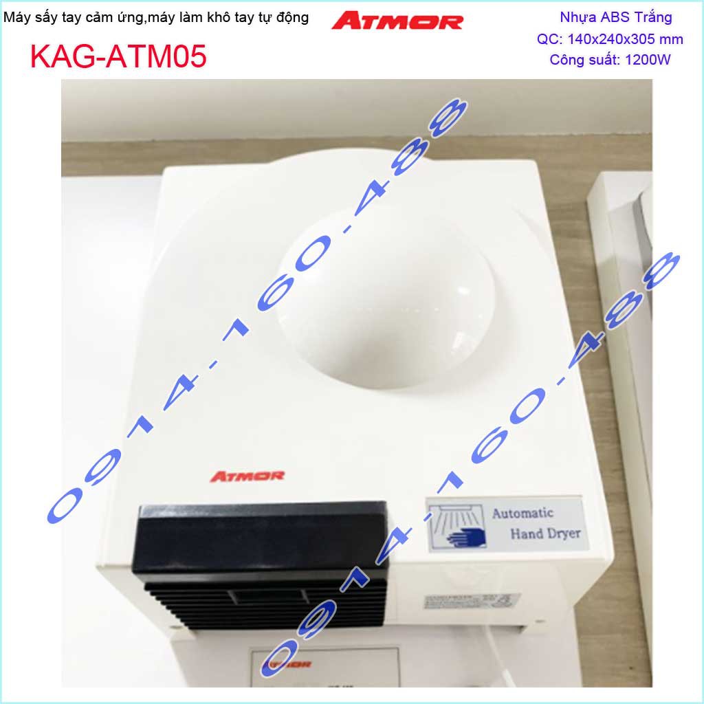 Máy sấy tay cảm ứng Atmor KAG-ATM05, máy sấy tay tự động khô nhanh sử dụng tốt siêu bền