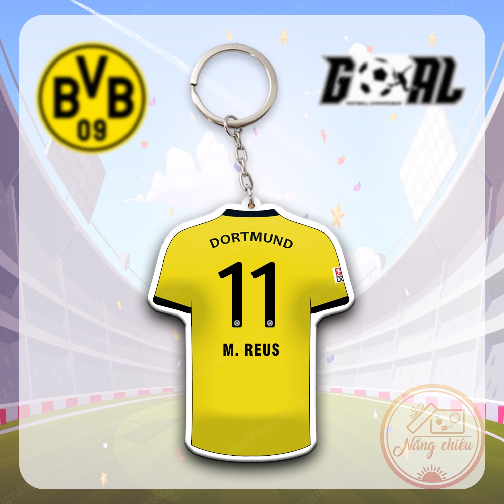 Móc Khóa In Áo Đấu CLB Borussia Dortmund - Dày In Sắc Nét 2 Mặt