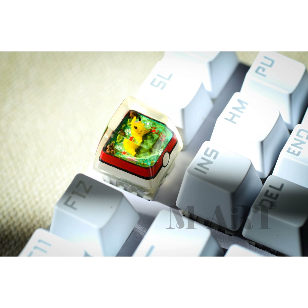 Nút bàn phím cơ resin Pokemon Pikachu siêu dễ thương - Pikachu Pokemon Keycaps