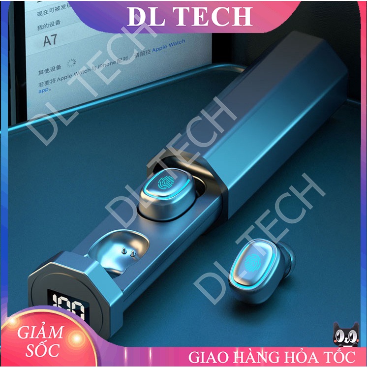 Tai Nghe Không Dây Bluetooth 5.0 MÃ A7 Điều Khiển Cảm Ứng Âm Thanh Nổi Chống Nước Kèm Hộp Sạc Chơi Game DL TECH