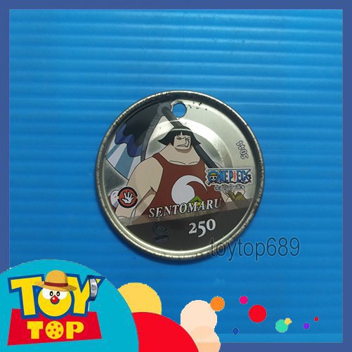 Thẻ Toonies One Piece đồng xu bí ẩn hải trình màu bạc tròn lỗ bản 2nd vênh xước trầy nhẹ 2