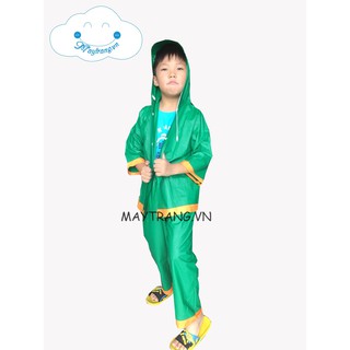 ÁO MƯA BỘ EM BÉ - PVC - HỒNG PHẤN