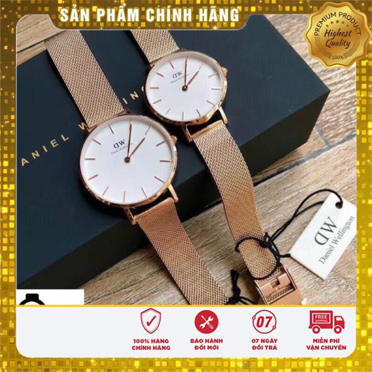 Đồng Hồ Đôi DW Nam Nữ _DW Đôi Daniel Wellington Classic Petite Authentic Fullbox, Case Nam 40mm _ Nữ 32mm, 3ATM.