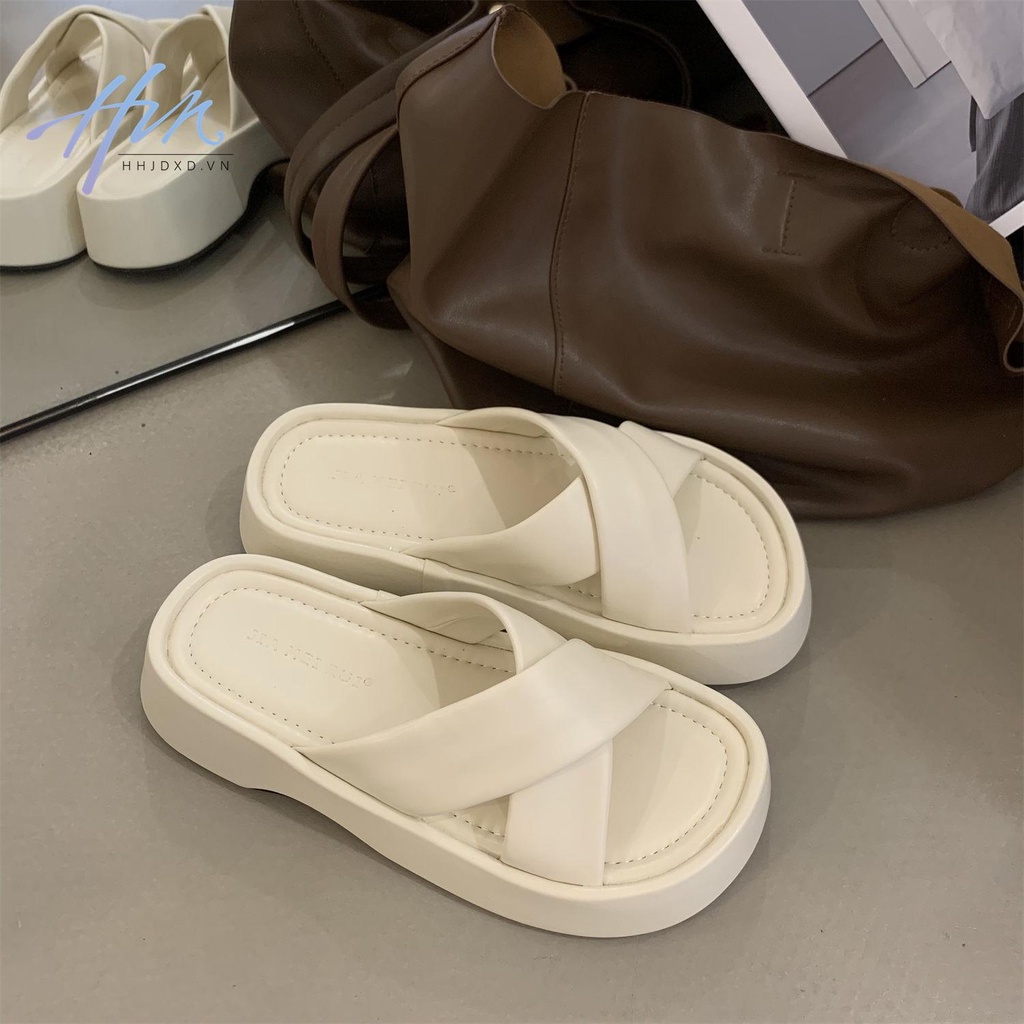 Dép Sandal Đế Dày Phong Cách Hàn Quốc Mẫu Mới 2022 Thời Trang Mùa Hè Cho Nữ