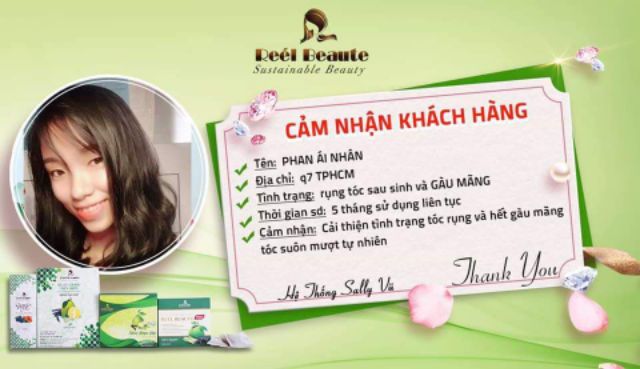 [CAM KẾT] Kích thích mọc tóc hữu hiệu thành phần thảo dược thiên nhiên 100% Organic - Túi lọc gội đầu Reelbeaute