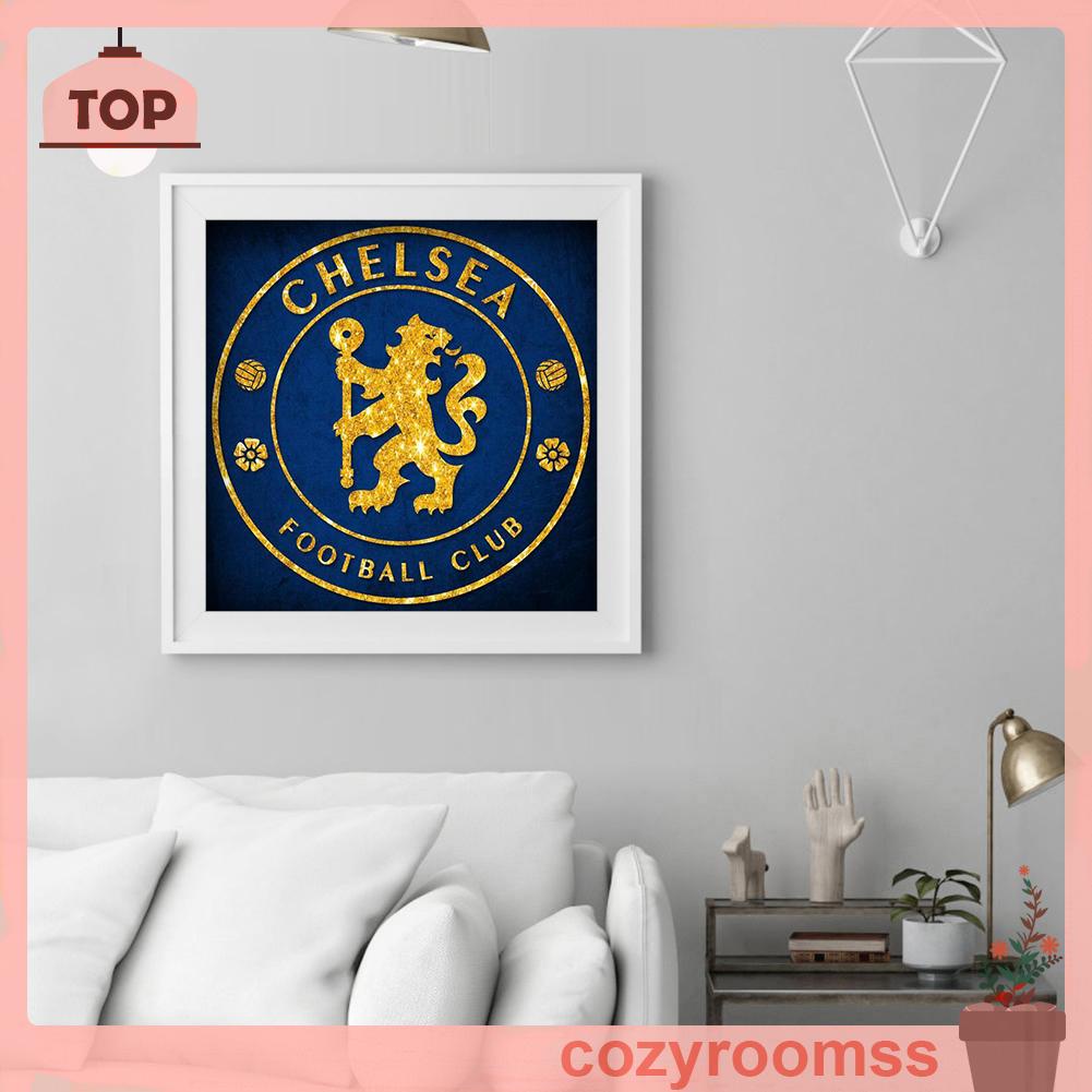 Bộ tranh đính đá tự làm hình logo Chelsea