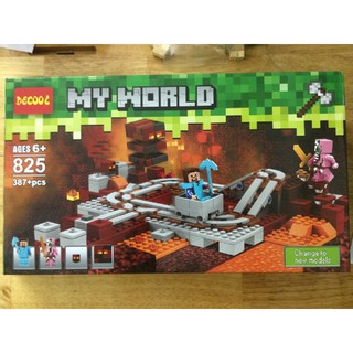 Bộ xếp hình minecraft đường ray dưới lòng đất