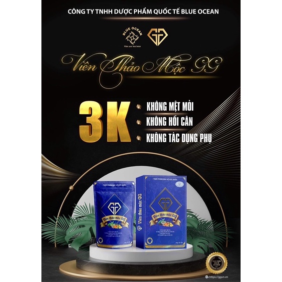 Viên thảo mộc GG - Giảm cân GG - chính hãng- Hộp 30 viên, Giảm cân an toàn-hiệu quả cho cả người cơ địa khó