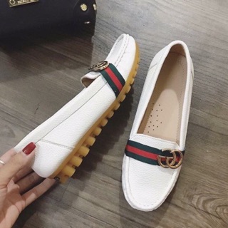 Giày lười trắng GG