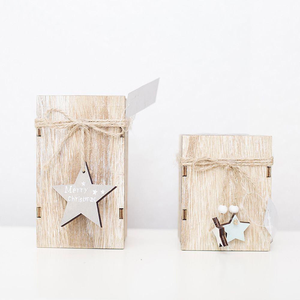 Đế Nến Bằng Gỗ Hình Lồng Đèn Dùng Trang Trí Tiệc Cưới / Giáng Sinh