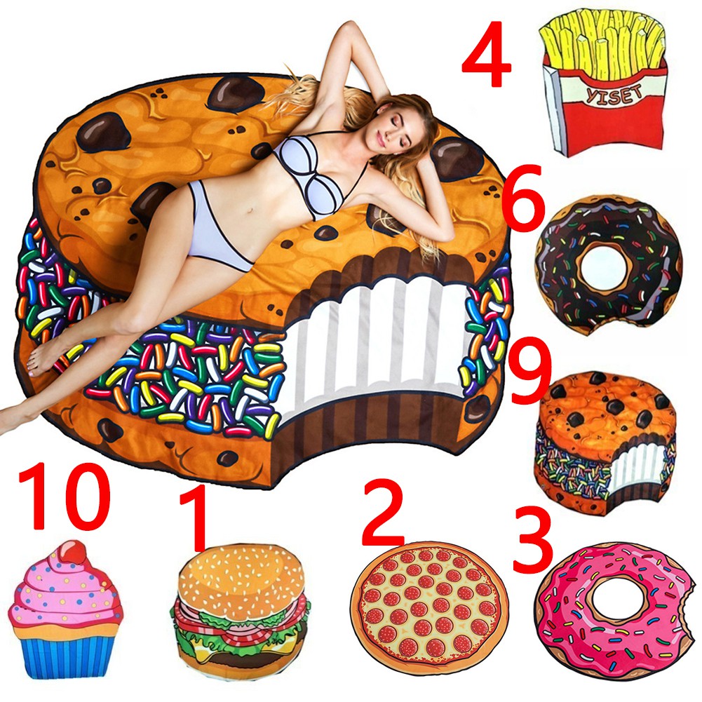Thảm trải đi biển , picnic hình bánh donut